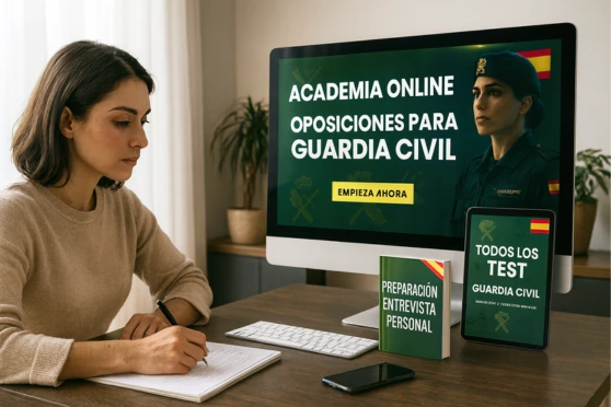 opositora preparandose en academia elite civil para aprobar oposiciones
